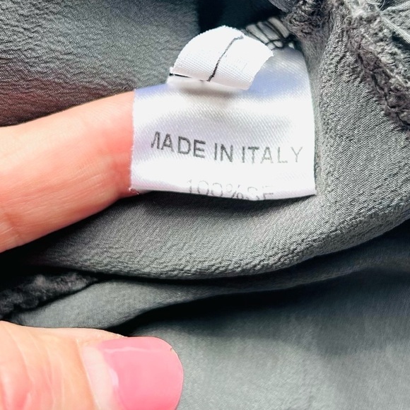 Please 100% silk made in Italy slip on dress with sequins and lace - Picture 9 of 11